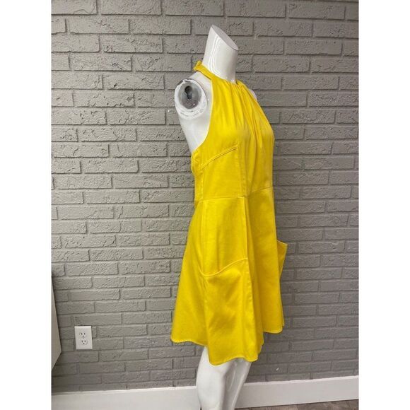 Jessica Simpson Yellow Halter Dress Size 12 NWT - Picture 4 of 12